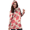 Light Pink Cow Print Hoodie Dress-grizzshop