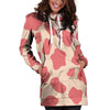 Light Pink Cow Print Hoodie Dress-grizzshop