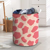 Light Pink Cow Print Laundry Basket-grizzshop