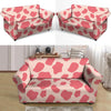 Light Pink Cow Print Loveseat Cover-grizzshop