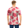 Light Pink Cow Print Men T Shirt-grizzshop