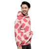 Light Pink Cow Print Men's Hoodie-grizzshop