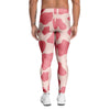 Light Pink Cow Print Men's Leggings-grizzshop