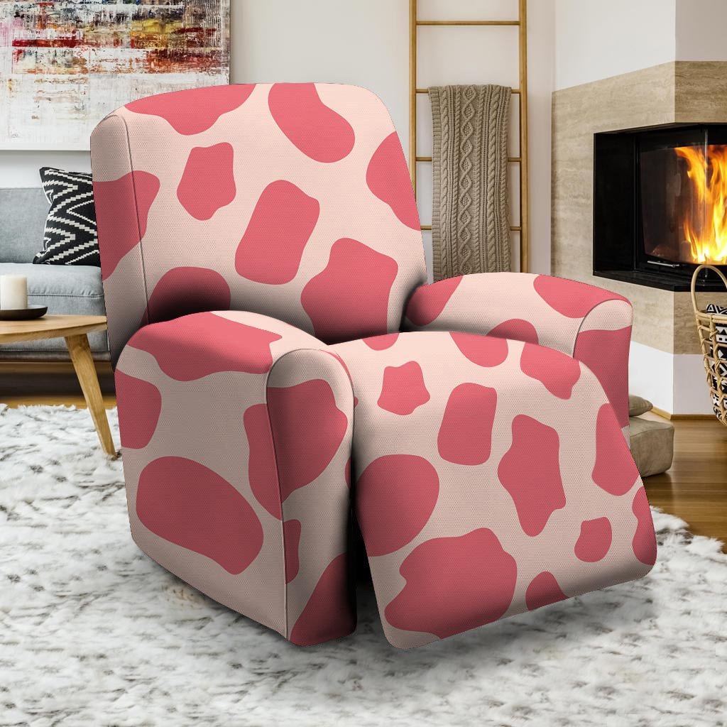 Light Pink Cow Print Recliner Cover-grizzshop