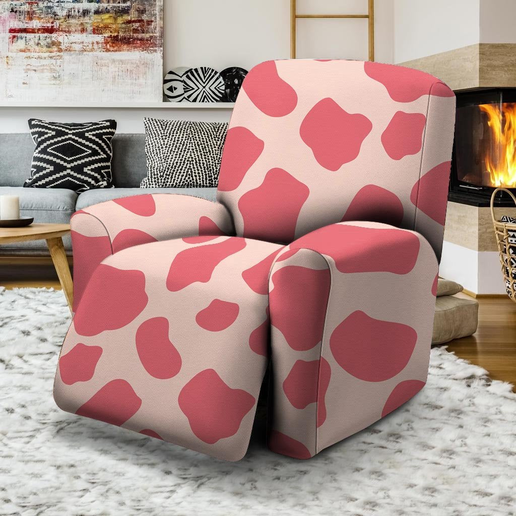 Light Pink Cow Print Recliner Cover-grizzshop