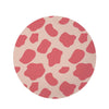 Light Pink Cow Print Round Rug-grizzshop