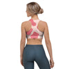 Light Pink Cow Print Sports Bra-grizzshop