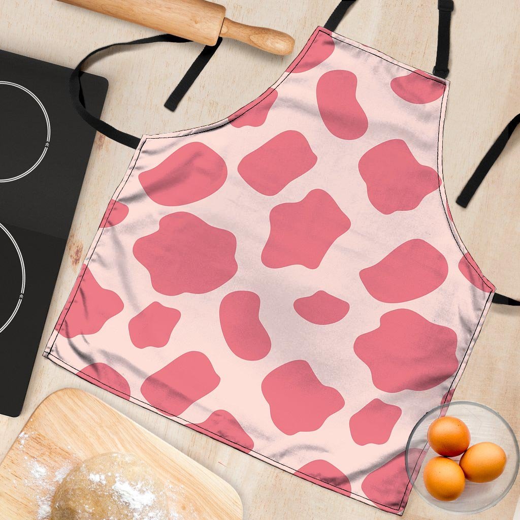 Light Pink Cow Print Women's Apron-grizzshop