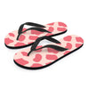 Light Pink Cow Print Women's Flip Flops-grizzshop