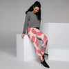 Light Pink Cow Print Women's Joggers-grizzshop