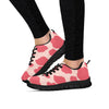 Light Pink Cow Print Women's Sneakers-grizzshop