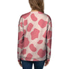 Light Pink Cow Print Women's Sweatshirt-grizzshop