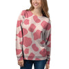 Light Pink Cow Print Women's Sweatshirt-grizzshop