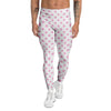 Light Pink Dots And White Print Pattern Men's Leggings-grizzshop