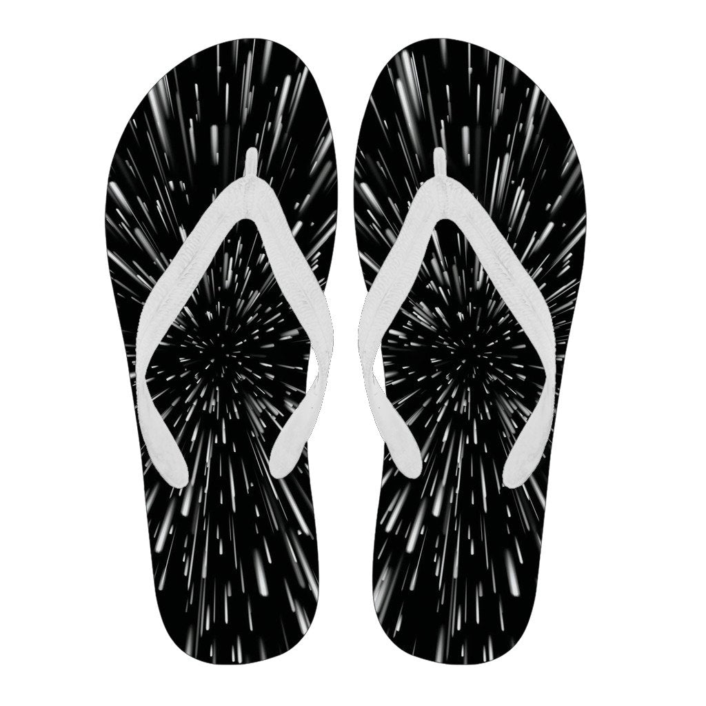 Light Speed Galaxy Space Print Men & Women Flip Flops-grizzshop