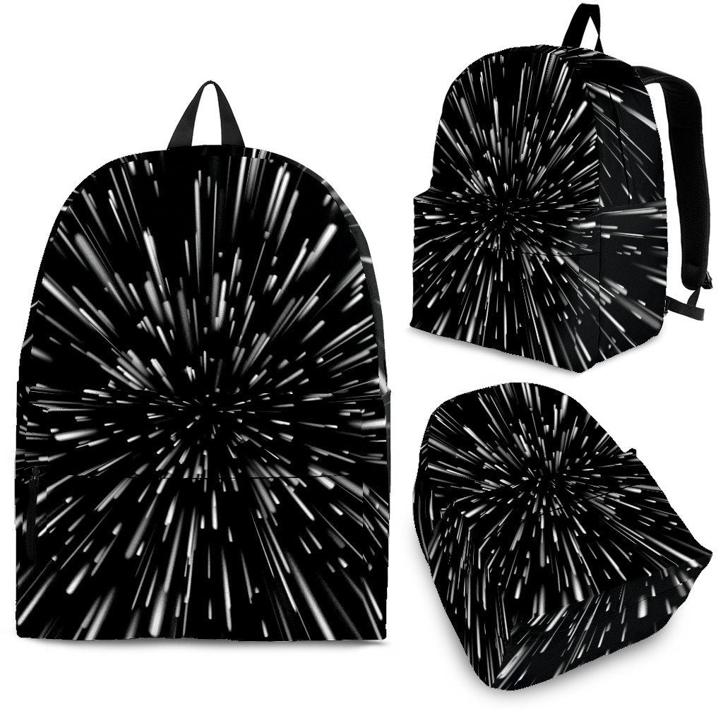 Light Speed Galaxy Space Print Premium Backpack-grizzshop