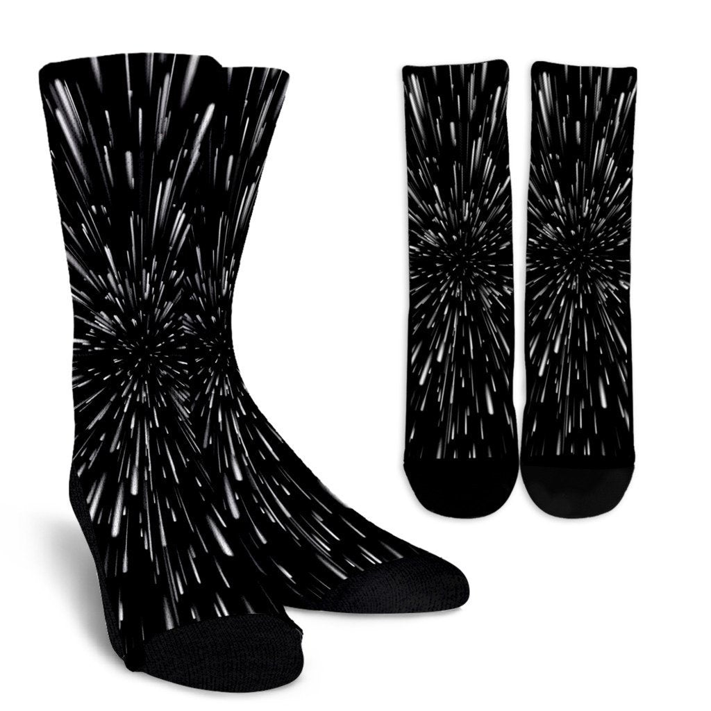 Light Speed Galaxy Space Print Unisex Crew Socks-grizzshop