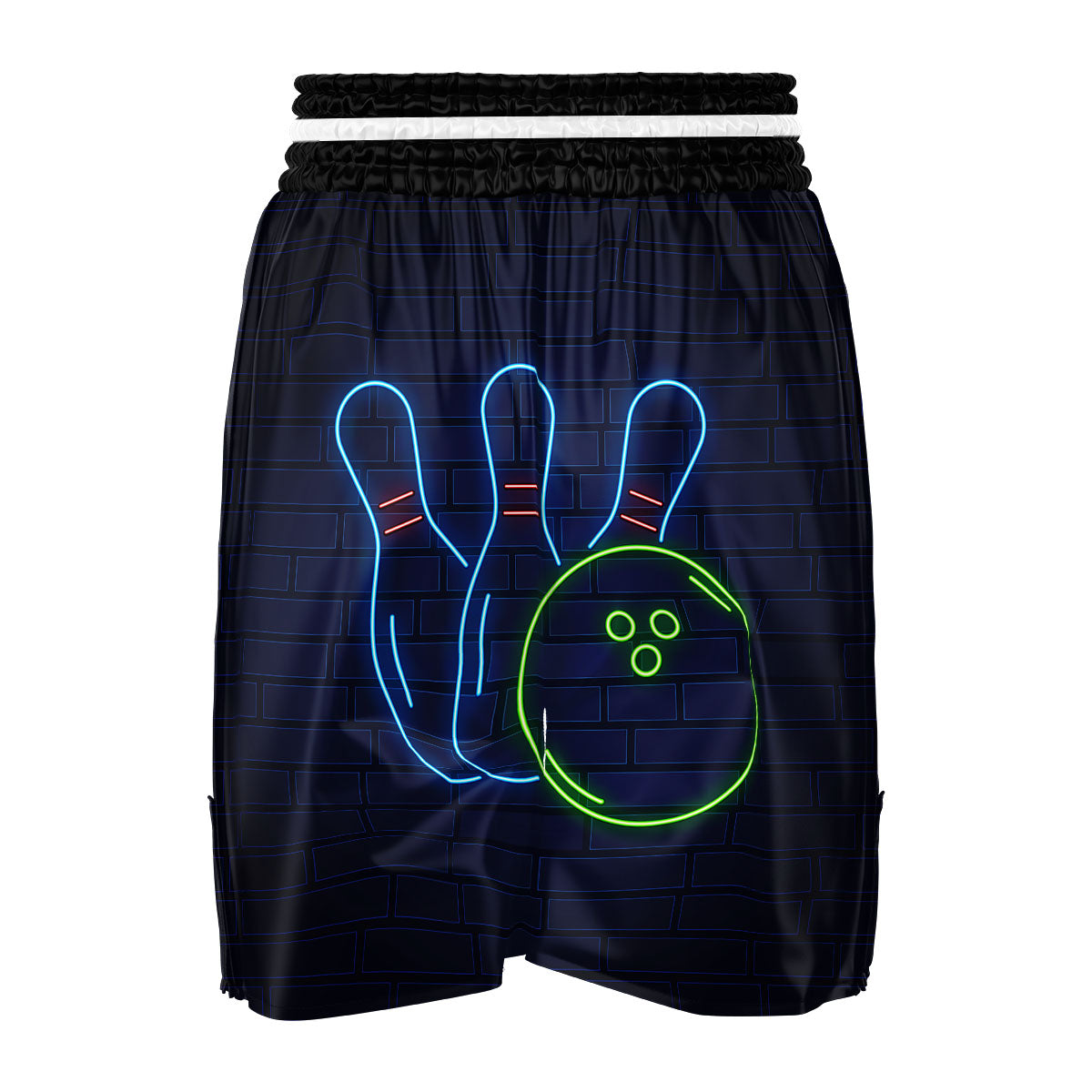 Light Up Bowling Pins Print Boxing Shorts-grizzshop