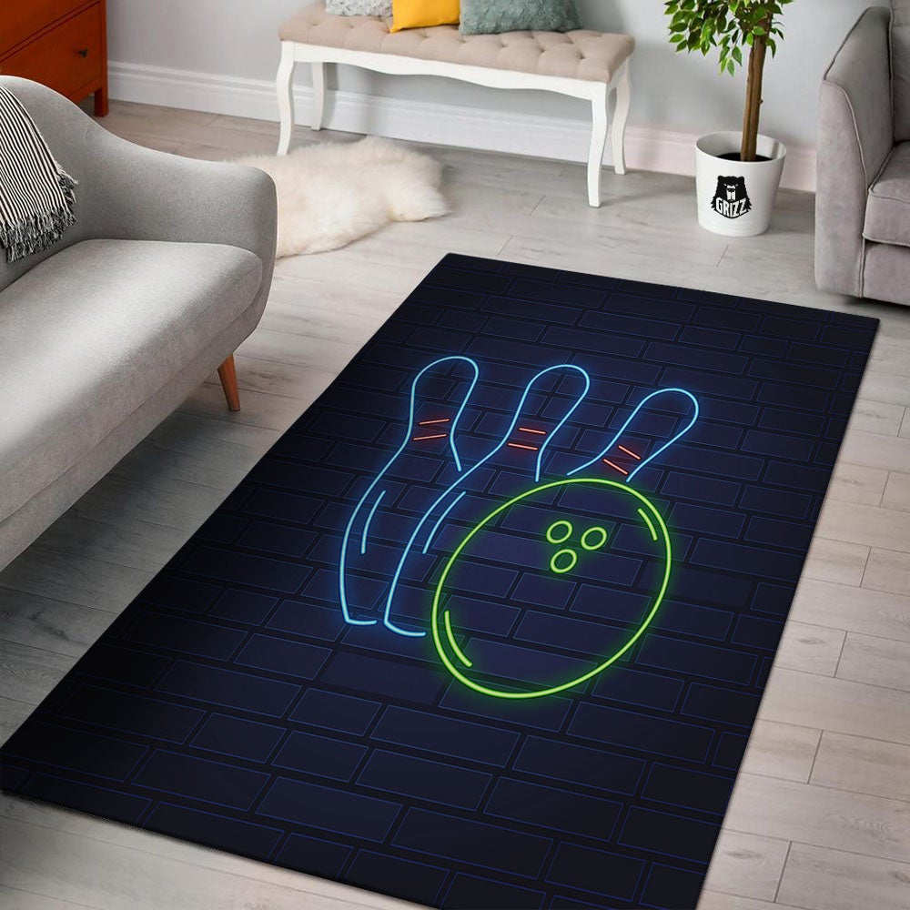 Light Up Bowling Pins Print Floor Mat-grizzshop