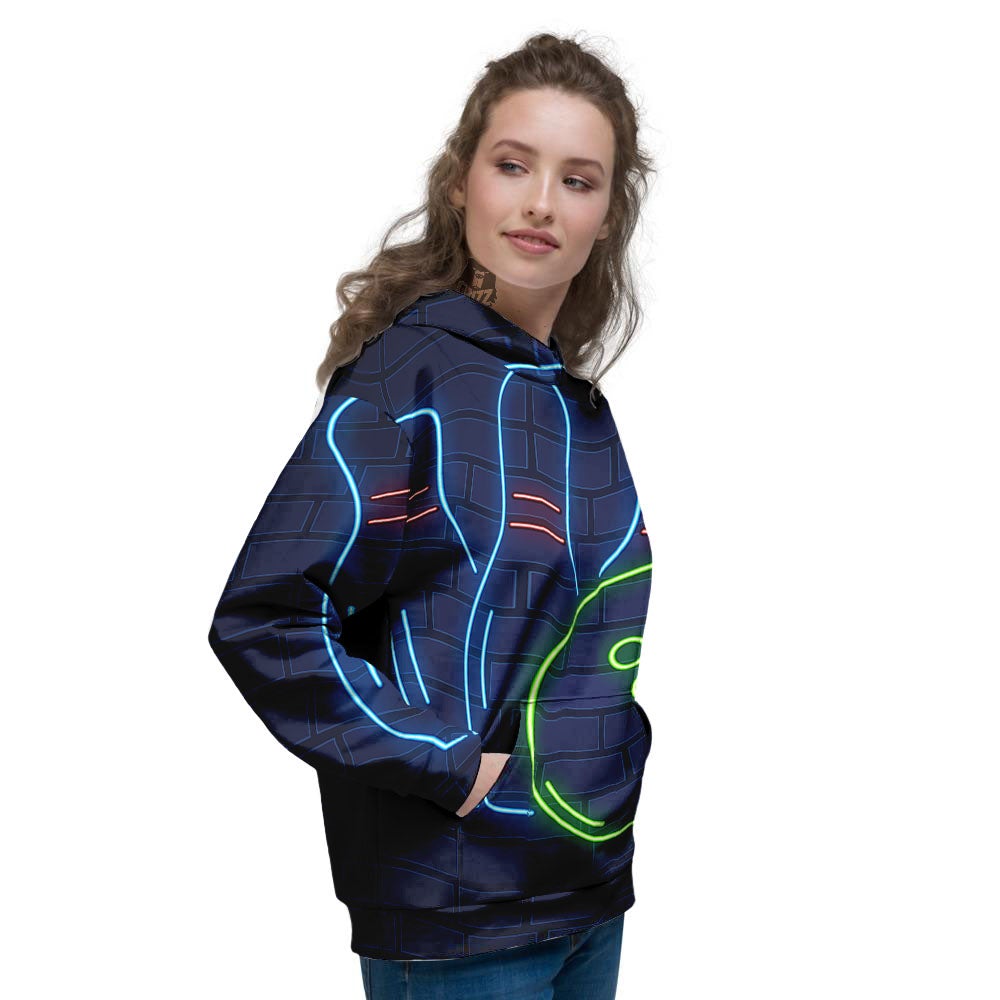 Light Up Bowling Pins Print Women's Hoodie-grizzshop