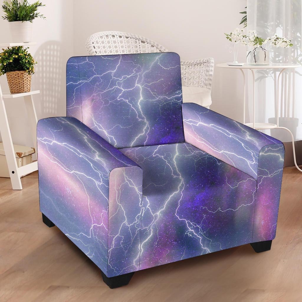 Lightning Aurora Galaxy Space Armchair Cover-grizzshop