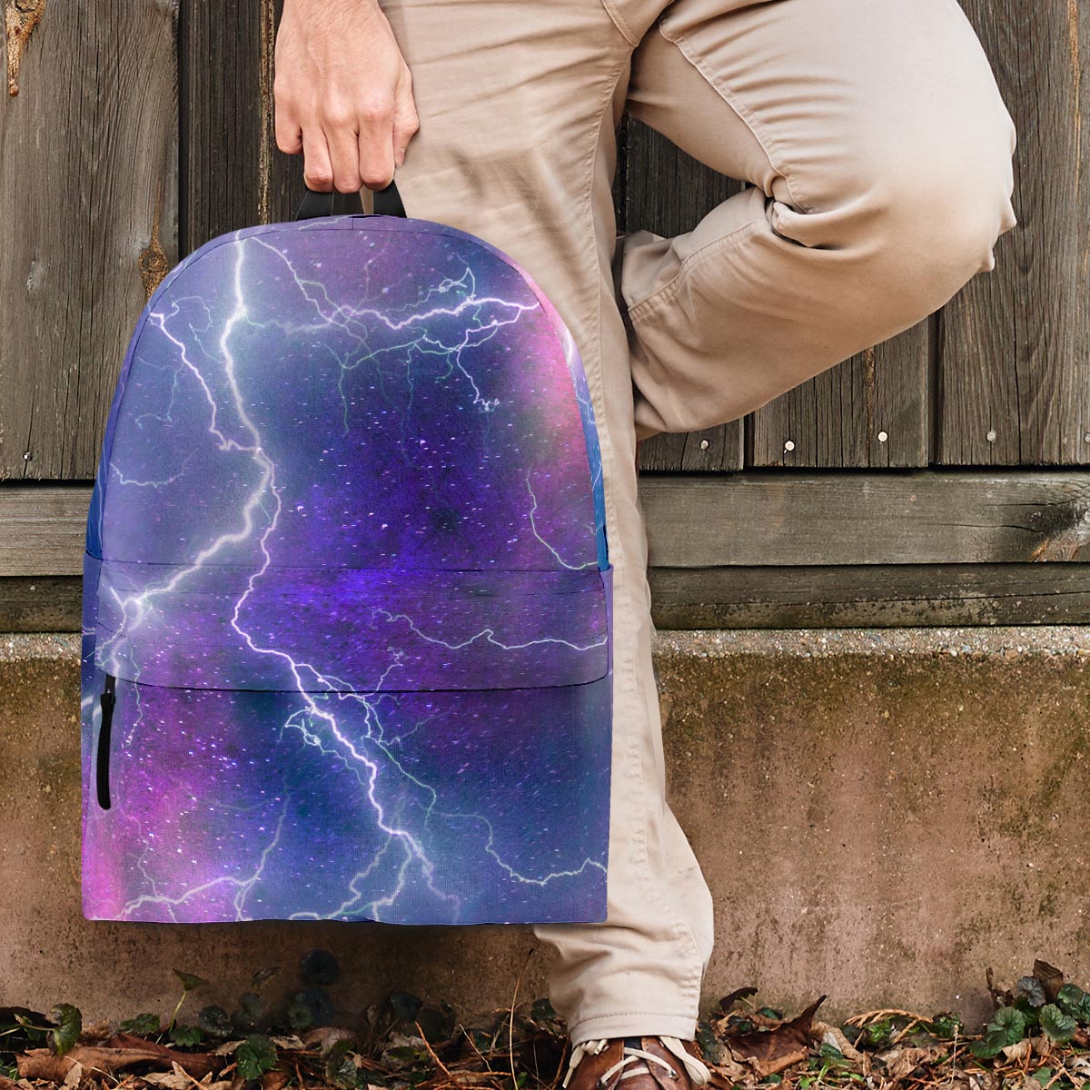 Lightning Aurora Galaxy Space Backpack-grizzshop