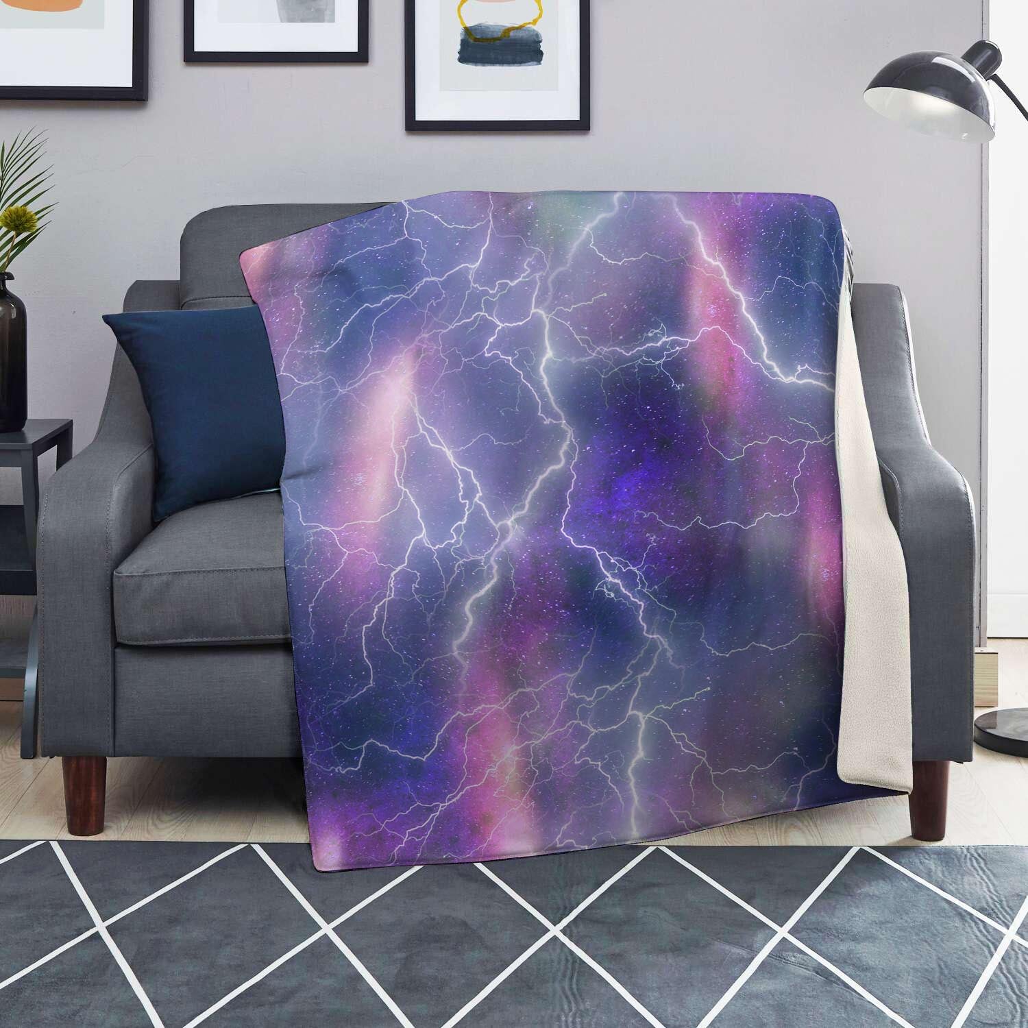 Lightning Aurora Galaxy Space Blanket-grizzshop