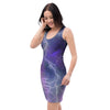 Lightning Aurora Galaxy Space Bodycon Dress-grizzshop