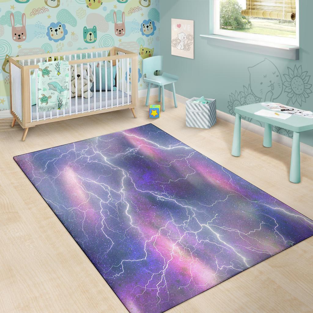 Lightning Aurora Galaxy Space Floor Mat-grizzshop