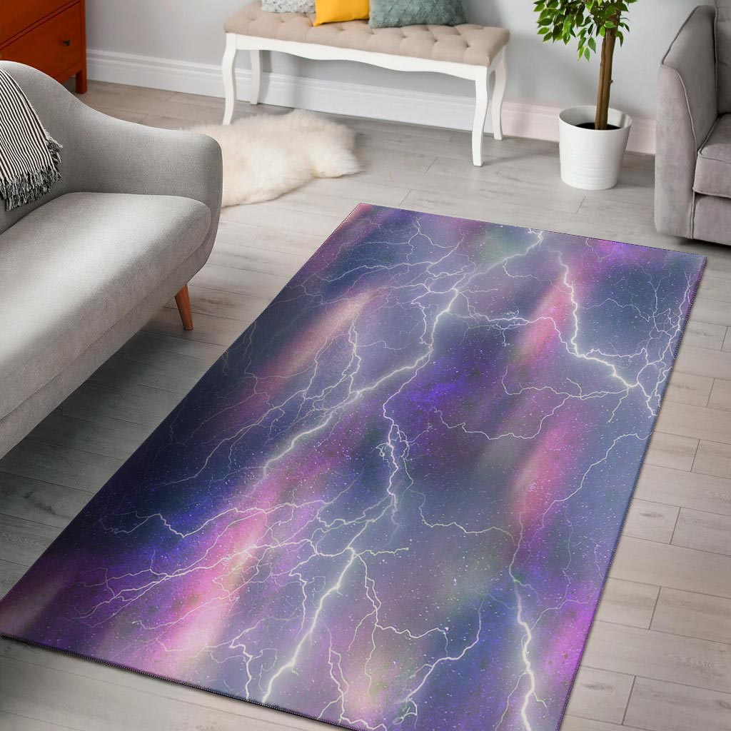 Lightning Aurora Galaxy Space Floor Mat-grizzshop