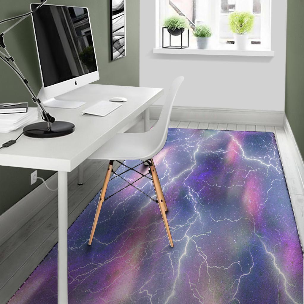 Lightning Aurora Galaxy Space Floor Mat-grizzshop