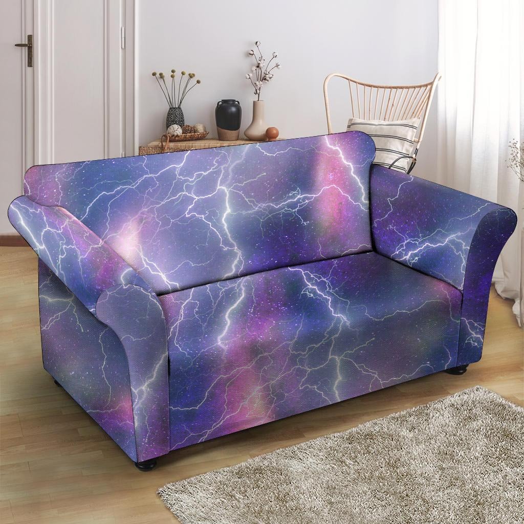 Lightning Aurora Galaxy Space Loveseat Cover-grizzshop