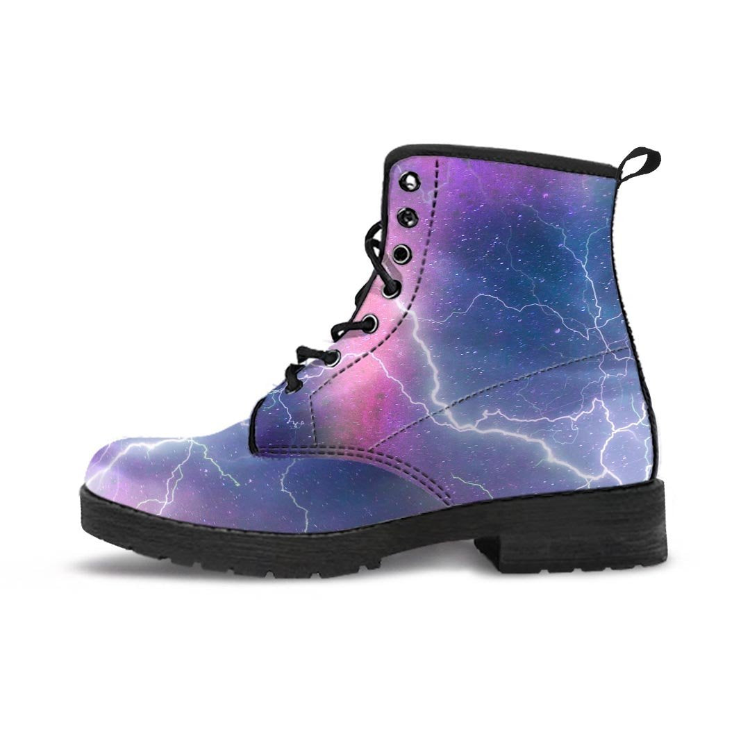 Lightning Aurora Galaxy Space Men's Boots-grizzshop