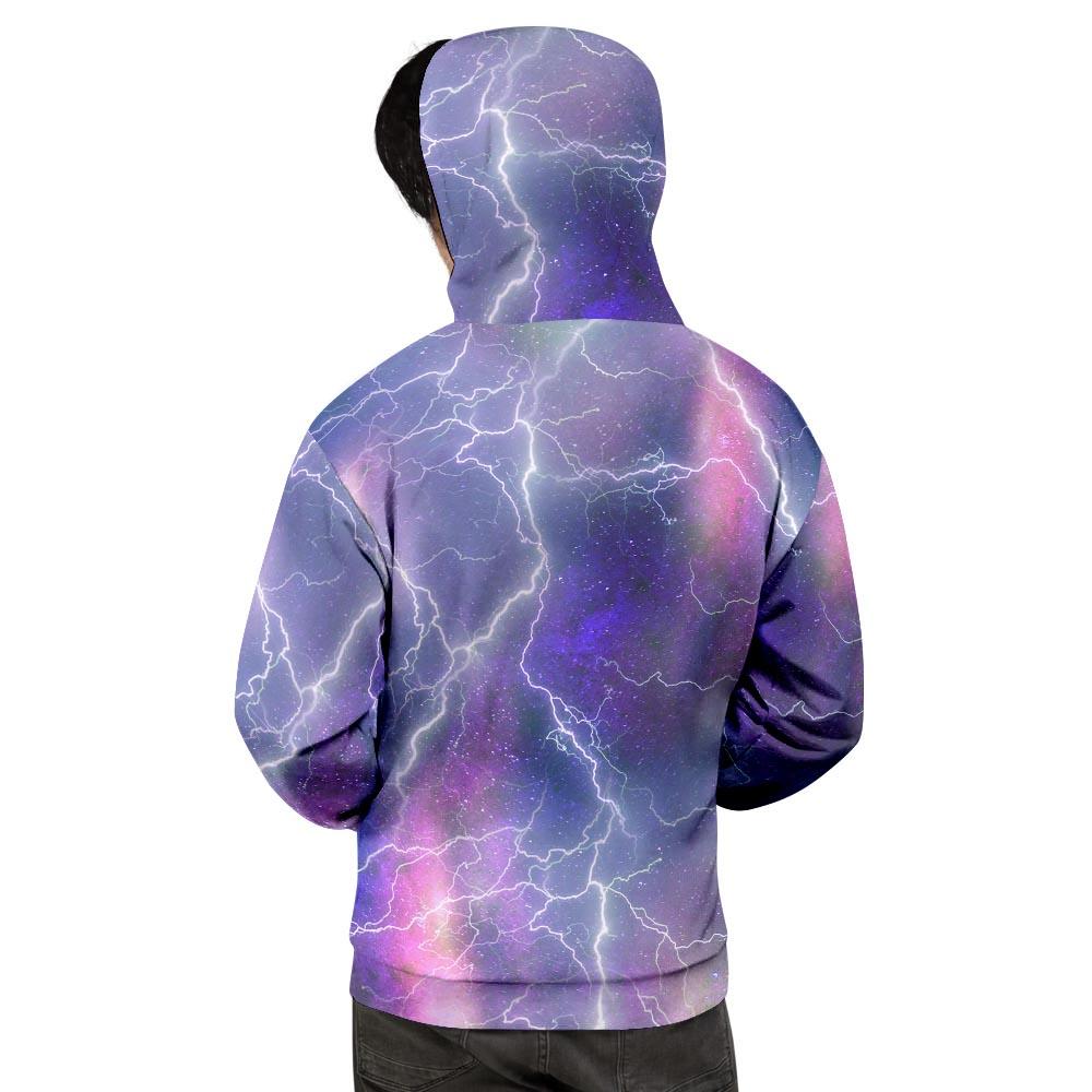 Lightning Aurora Galaxy Space Men's Hoodie-grizzshop