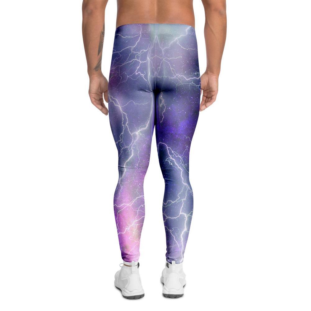 Lightning Aurora Galaxy Space Men's Leggings-grizzshop