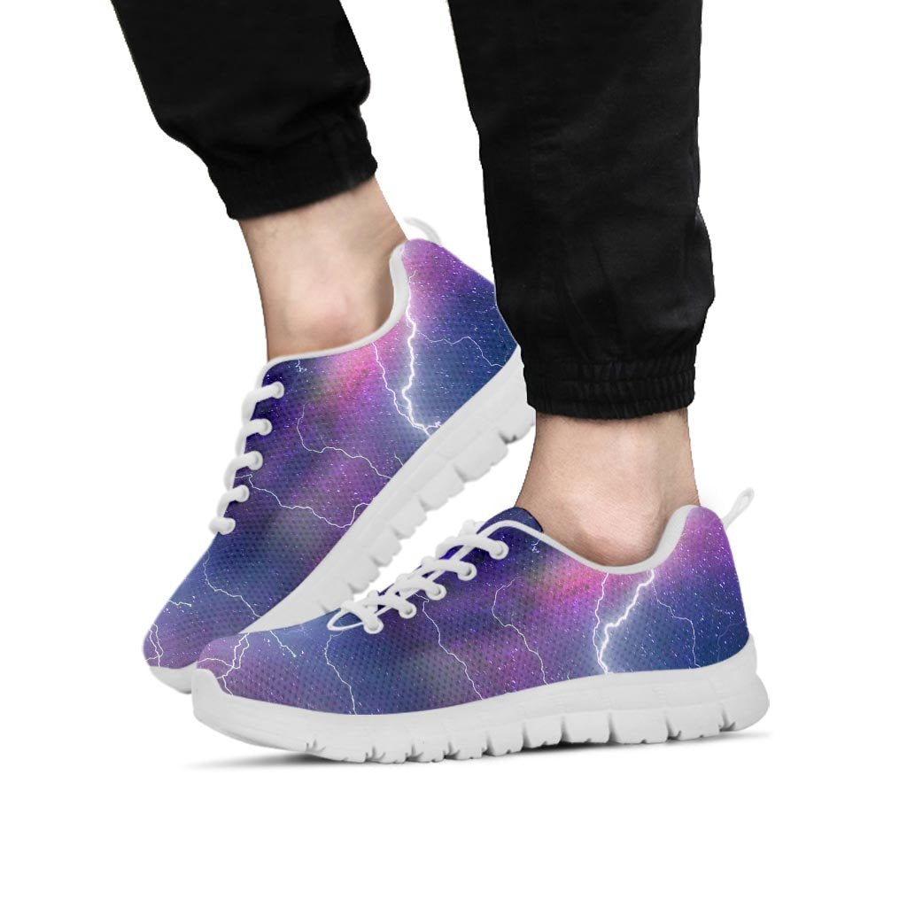 Lightning Aurora Galaxy Space Men's Sneakers-grizzshop