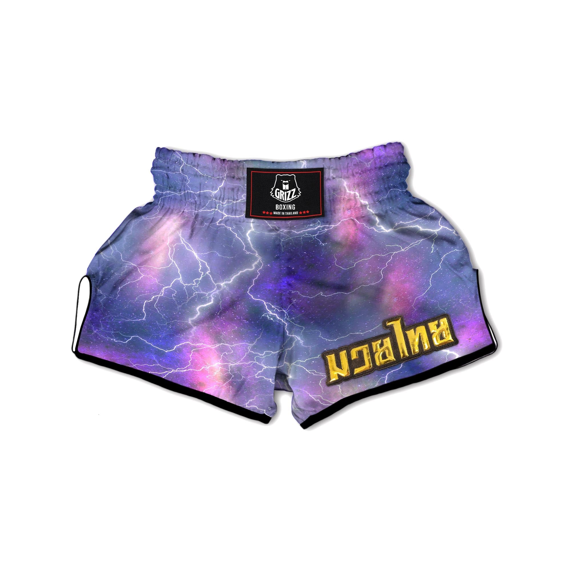 Lightning Aurora Galaxy Space Muay Thai Boxing Shorts-grizzshop