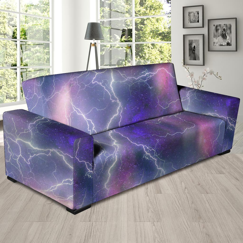 Lightning Aurora Galaxy Space Sofa Cover-grizzshop