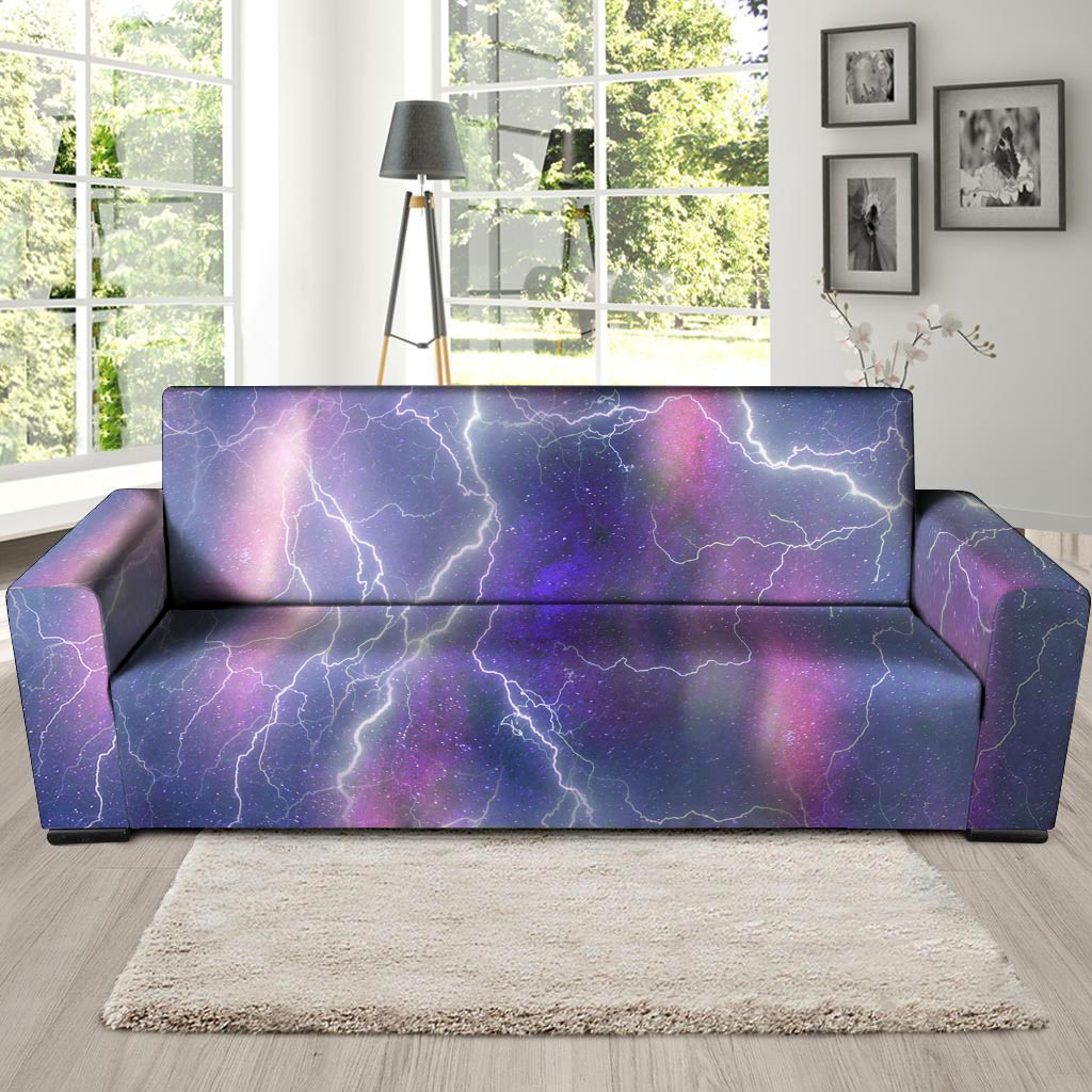 Lightning Aurora Galaxy Space Sofa Cover-grizzshop