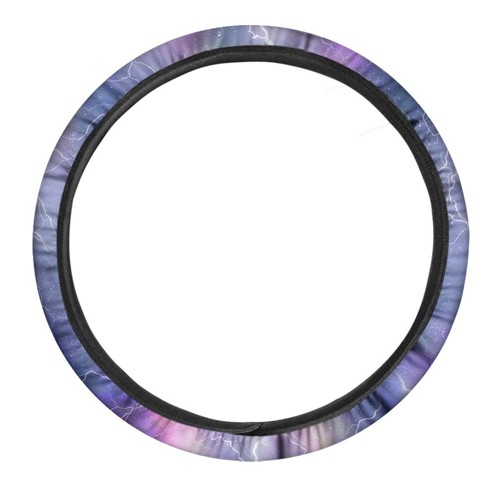 Lightning Aurora Galaxy Space Steering Wheel Cover-grizzshop