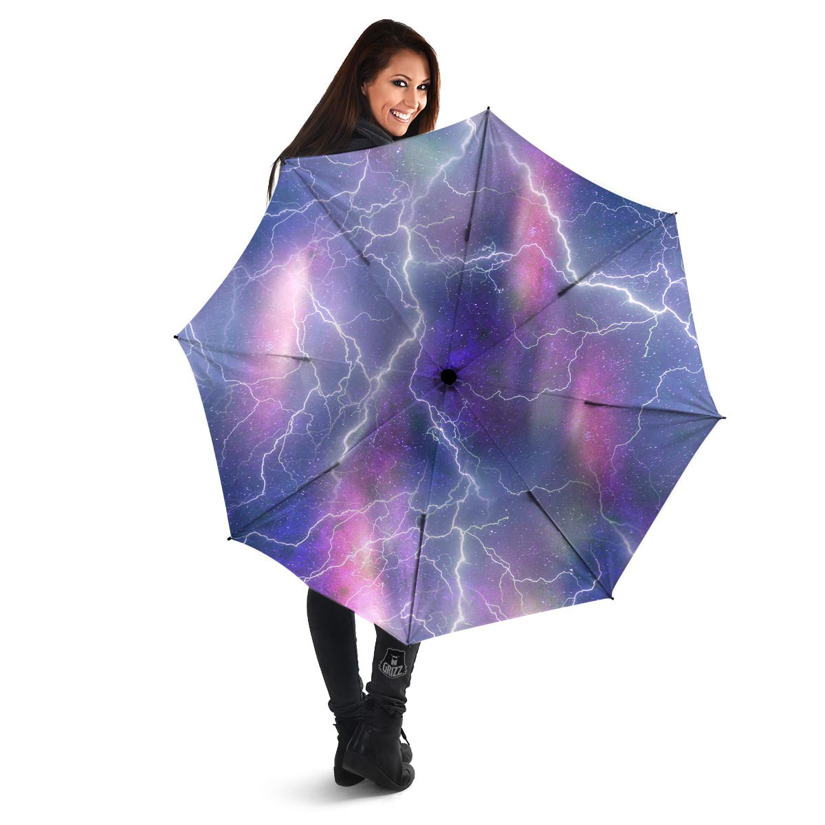 Lightning Aurora Galaxy Space Umbrella-grizzshop