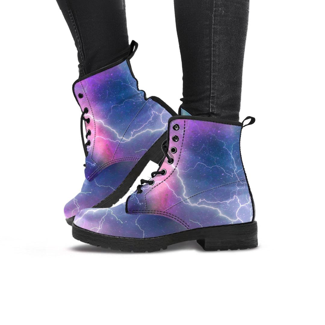 Lightning Aurora Galaxy Space Women's Boots-grizzshop