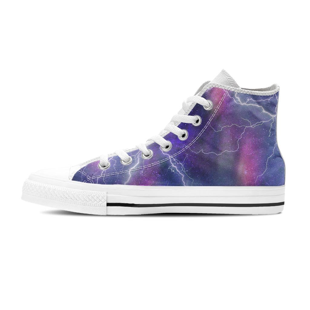 Lightning Aurora Galaxy Space Women's High Top Shoes-grizzshop
