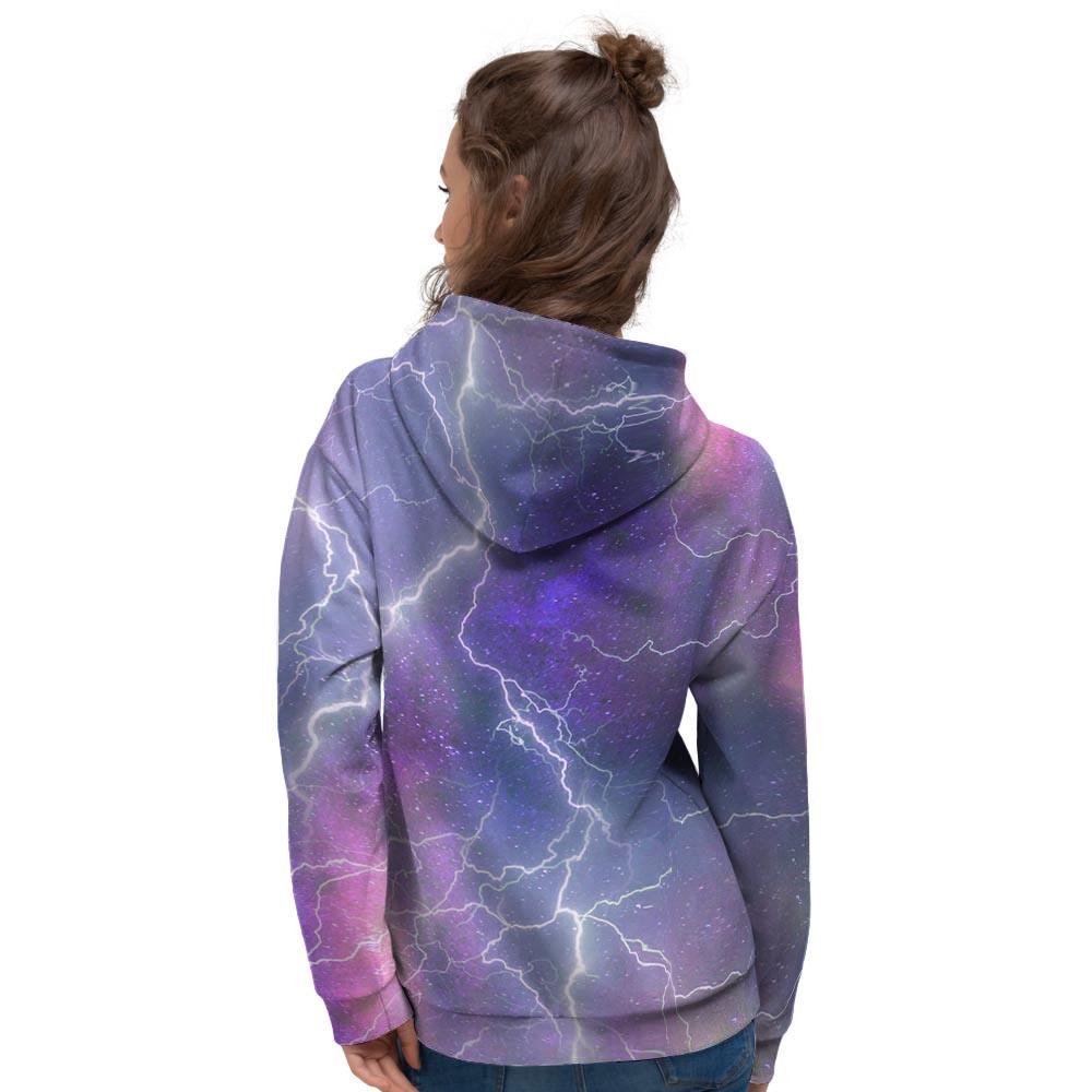 Lightning Aurora Galaxy Space Women's Hoodie-grizzshop