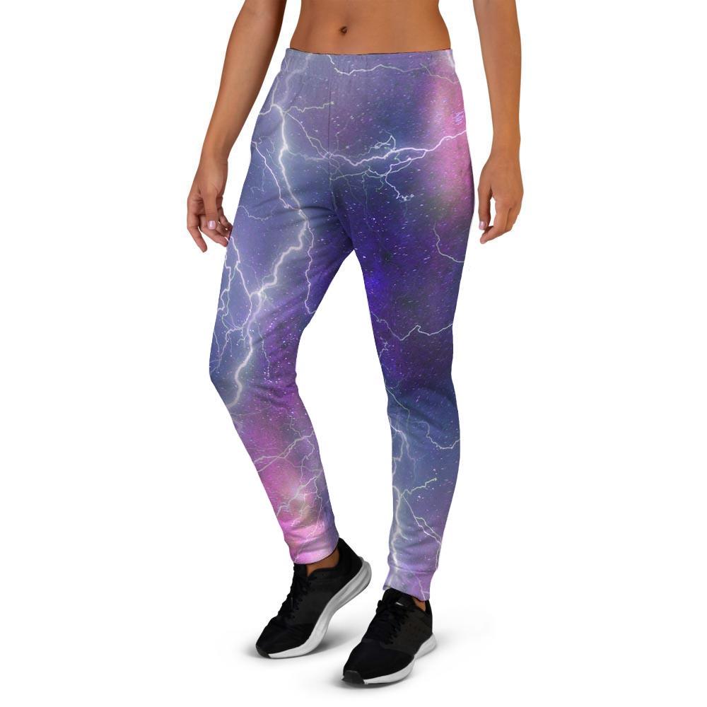 Lightning Aurora Galaxy Space Women's Joggers-grizzshop