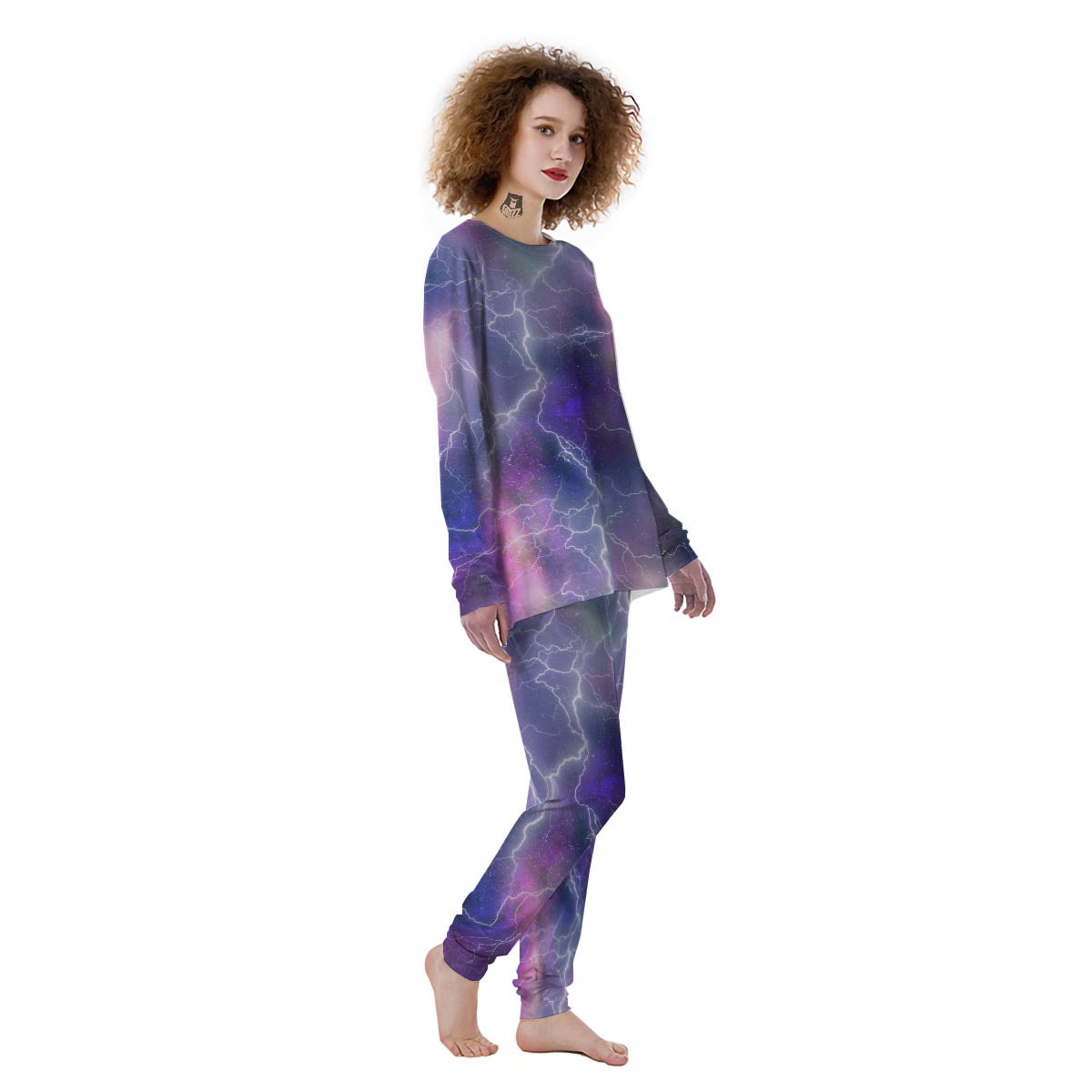 Lightning Aurora Galaxy Space Women's Pajamas-grizzshop