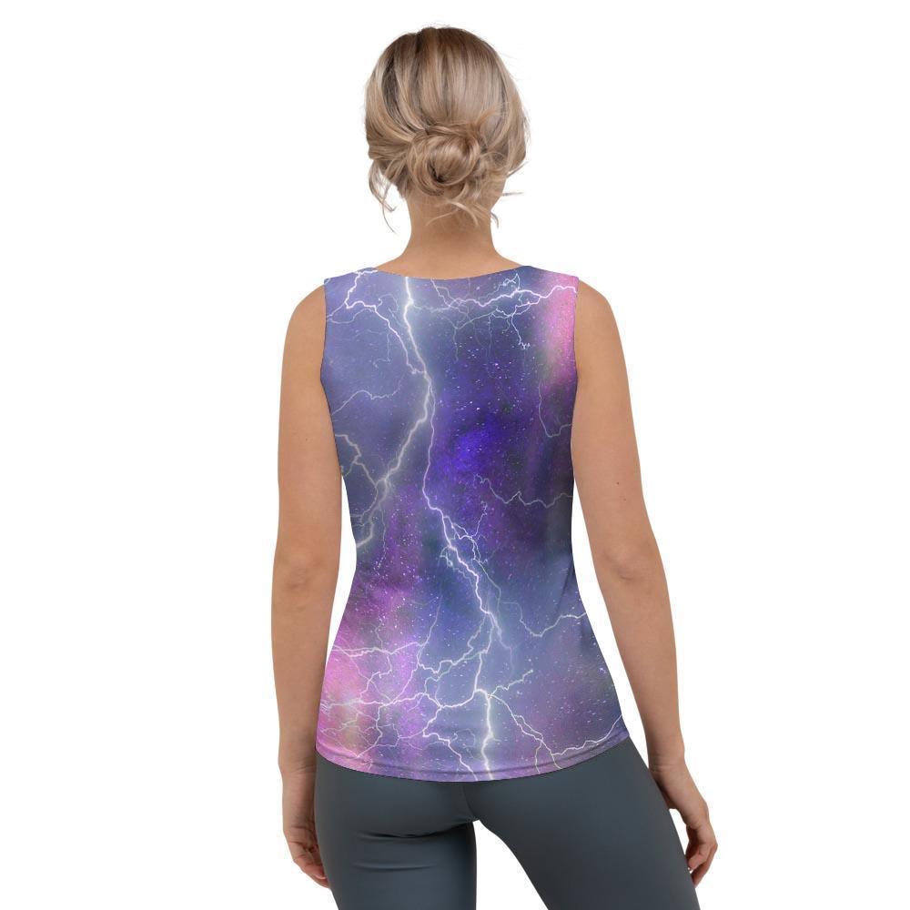 Lightning Aurora Galaxy Space Women's Tank Top-grizzshop