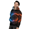 Lightning Blue And Red Print Men's Hoodie-grizzshop