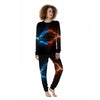 Lightning Blue And Red Print Women's Pajamas-grizzshop