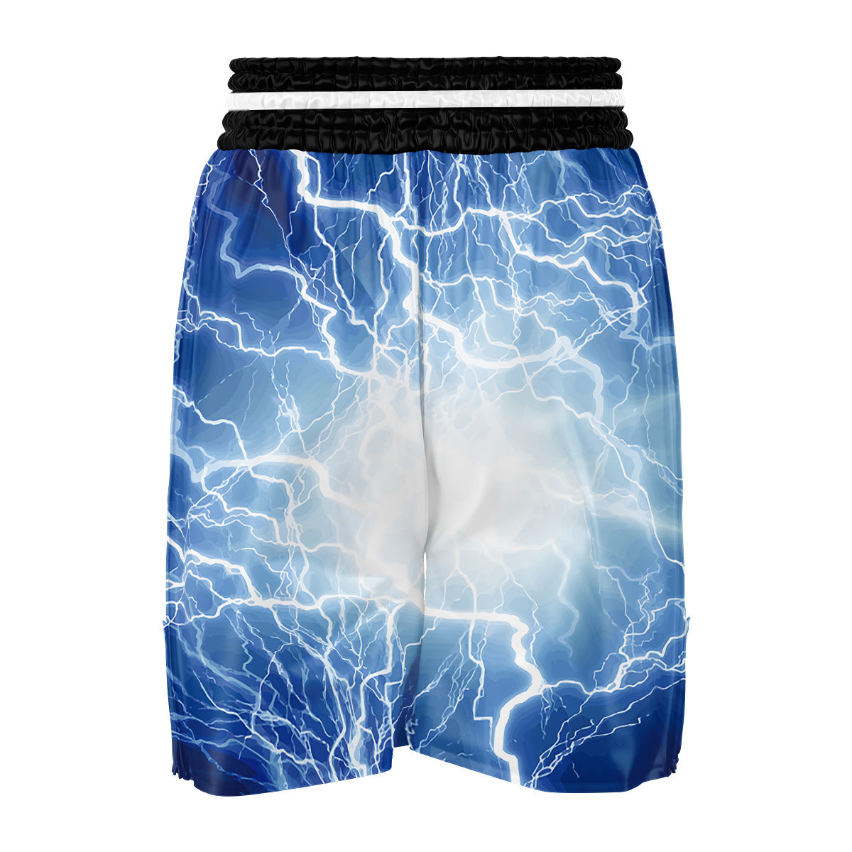 Lightning Blue Print Boxing Shorts-grizzshop